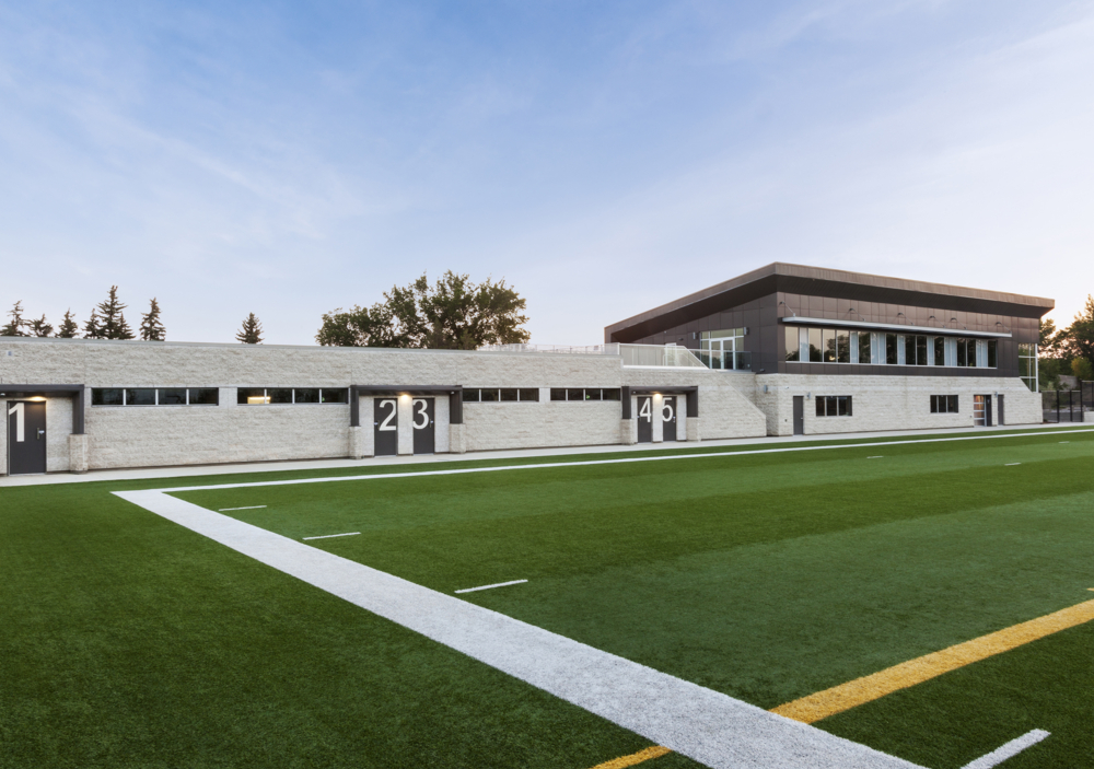 An image of P3A's Regina Minor Football Headquarters project.