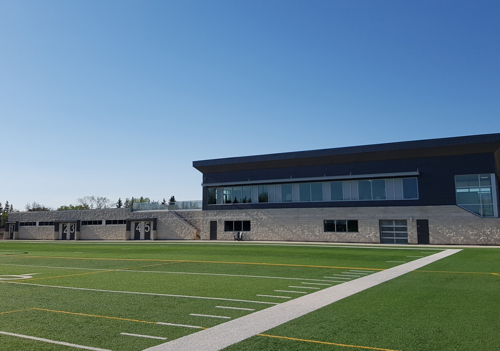 An image of P3A's Regina Minor Football Headquarters project.