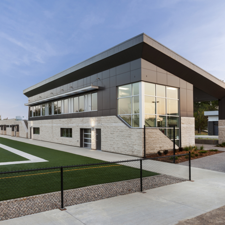 An image of P3A's Regina Minor Football Headquarters project.