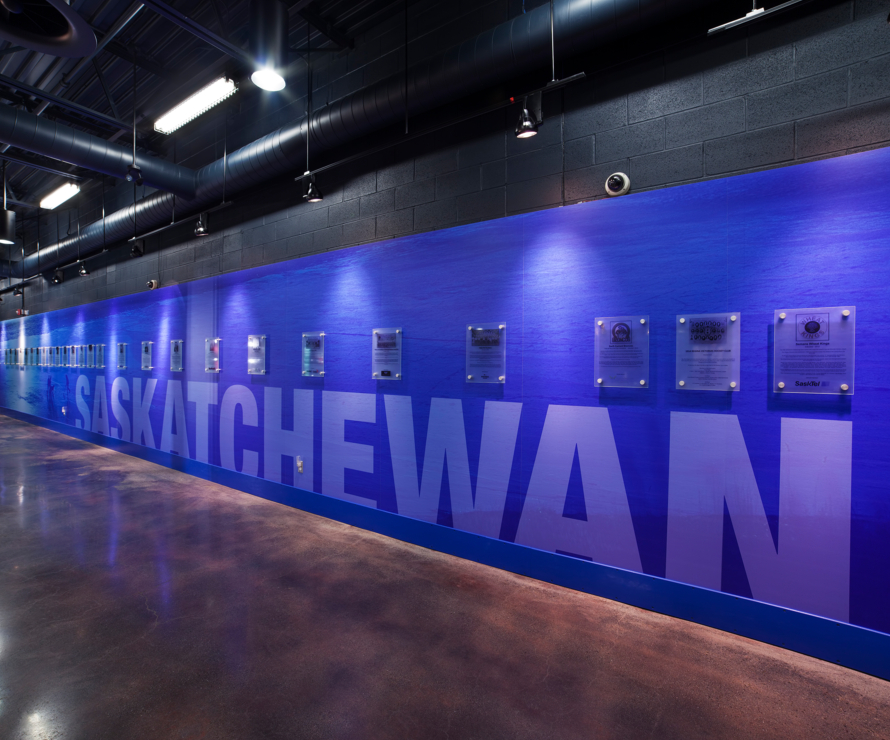 An image of P3A's Saskatchewan Hockey Hall of Fame project.