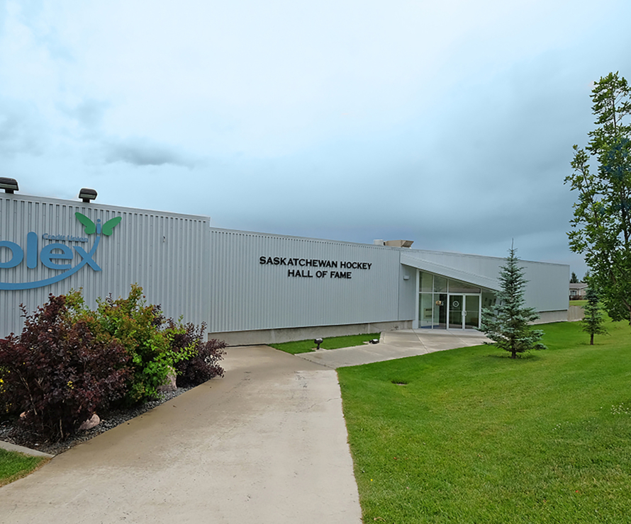 An image of P3A's Saskatchewan Hockey Hall of Fame project.